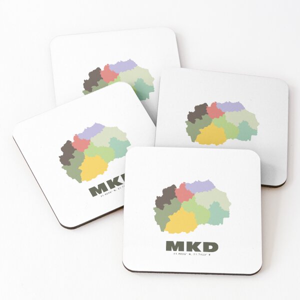 Item preview, North Macedonia Map - MKD ISO Code Wall Art designed and sold by CartoPrints.