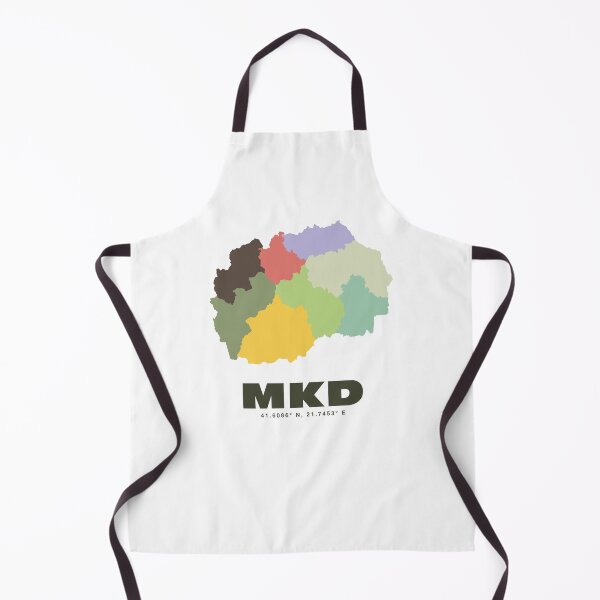 Item preview, North Macedonia Map - MKD ISO Code Wall Art designed and sold by CartoPrints.
