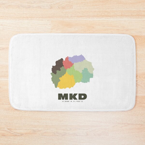 Item preview, North Macedonia Map - MKD ISO Code Wall Art designed and sold by CartoPrints.