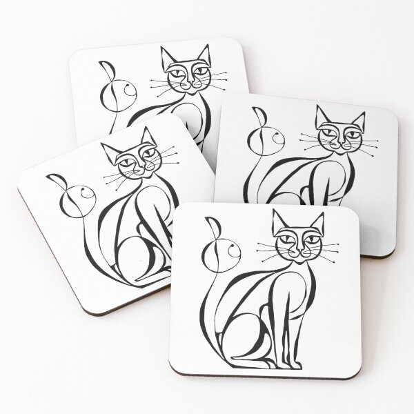 Item preview, Mystical Cat – Elegant Illustration with Modern Style designed and sold by StormArte.