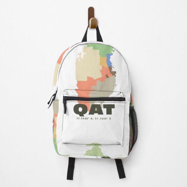 Item preview, Qatar Map - QAT ISO Code Wall Art designed and sold by CartoPrints.