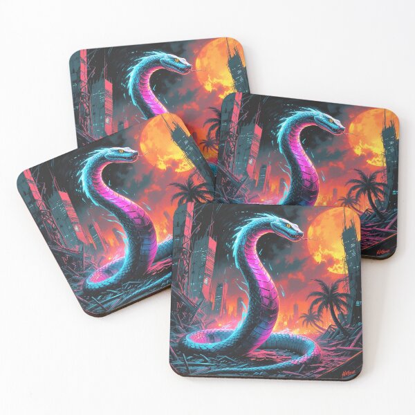 Item preview, Synthwave Cobra Rising from the Ashes designed and sold by Blueangelgal.