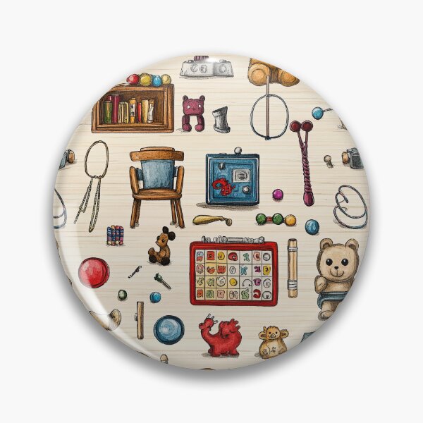 Item preview, Vintage Toy Collection on Pale Wooden Floor designed and sold by Piotrek0001.