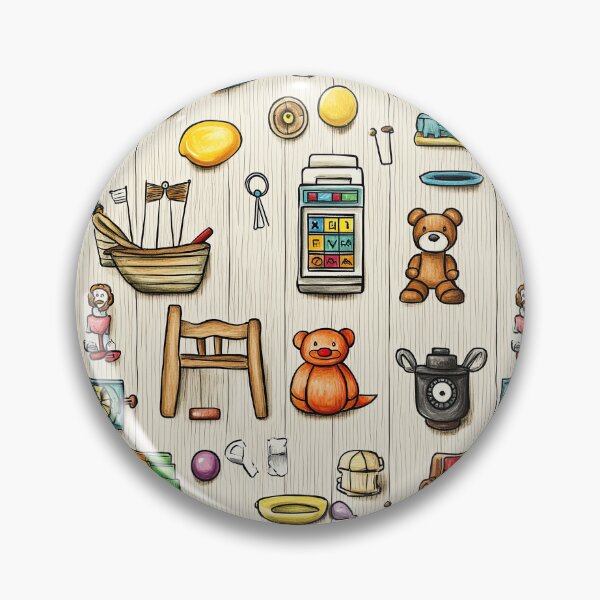 Item preview, Classic Playroom Treasures Arranged in Watercolor Style designed and sold by Piotrek0001.