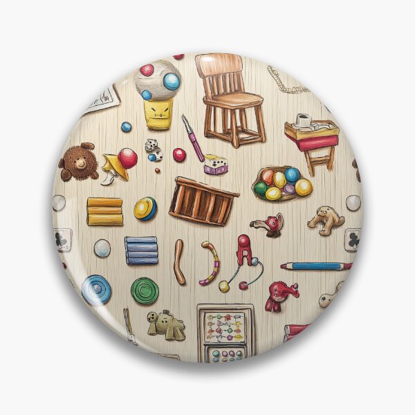 Item preview, Retro Toy Assortment with Whimsical Pastel Details designed and sold by Piotrek0001.