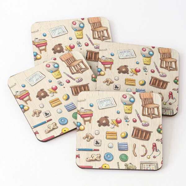Item preview, Retro Toy Assortment with Whimsical Pastel Details designed and sold by Piotrek0001.