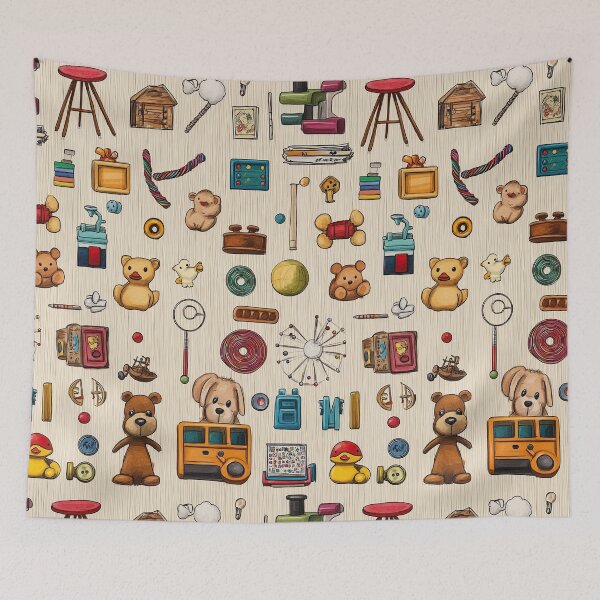 Item preview, Playful Vintage Objects in Delicate Childhood Arrangement designed and sold by Piotrek0001.