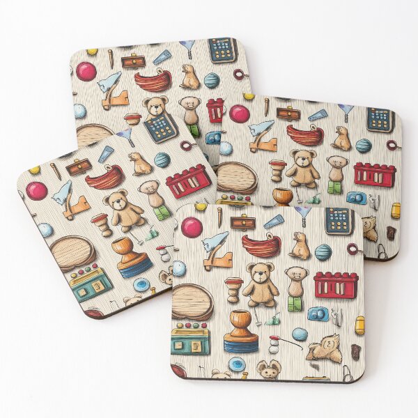 Item preview, Soft Watercolor Layout of Retro Playroom Finds designed and sold by Piotrek0001.