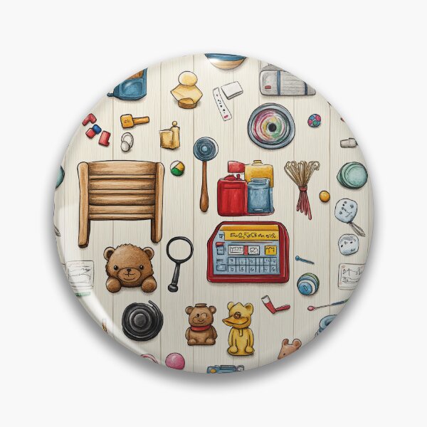 Item preview, Delicate Collection of Toys on Pale Wood designed and sold by Piotrek0001.