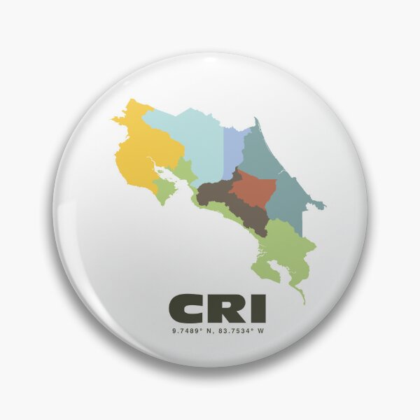 Item preview, Costa Rica Map - CRI ISO Code Wall Art designed and sold by CartoPrints.