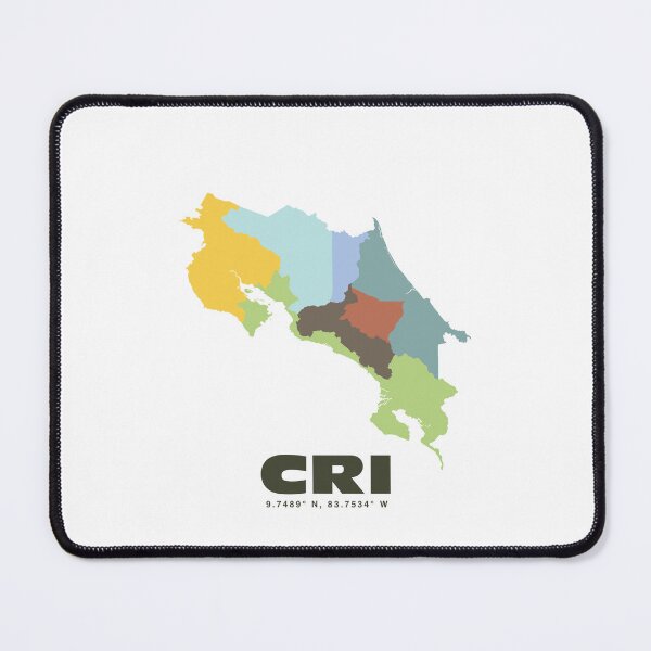 Item preview, Costa Rica Map - CRI ISO Code Wall Art designed and sold by CartoPrints.