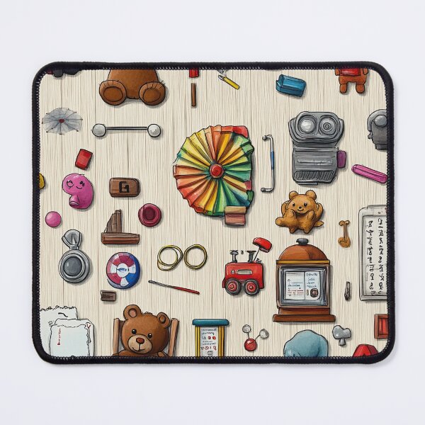 Item preview, Old-Fashioned Toys Framed in Light Wood Setting designed and sold by Piotrek0001.
