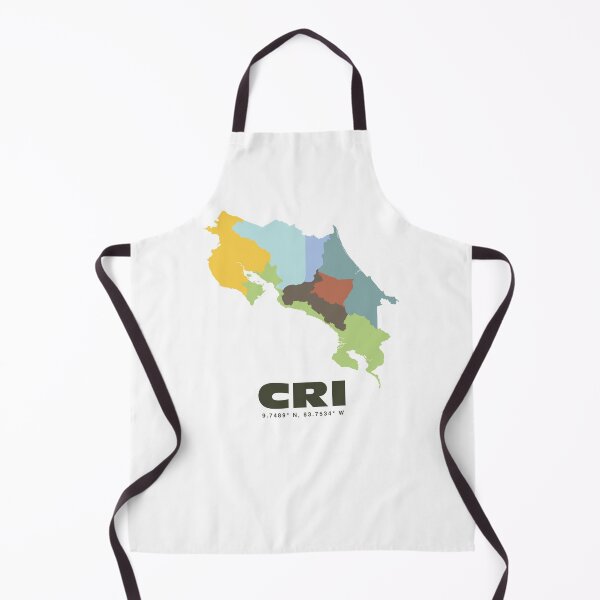Item preview, Costa Rica Map - CRI ISO Code Wall Art designed and sold by CartoPrints.