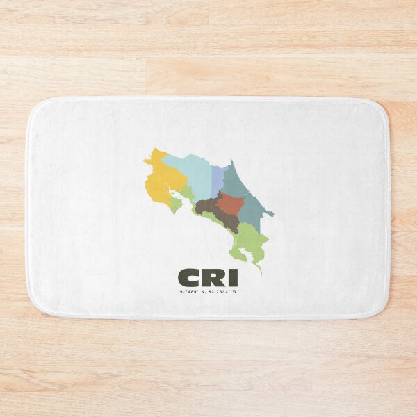 Item preview, Costa Rica Map - CRI ISO Code Wall Art designed and sold by CartoPrints.