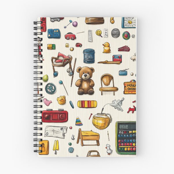 Item preview, Playful Childhood Icons Placed on Wood Texture designed and sold by Piotrek0001.