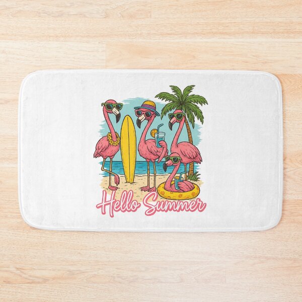 Item preview, Hello Summer Flamingo – Cute Tropical Beach Vacation Design designed and sold by MABROTH.