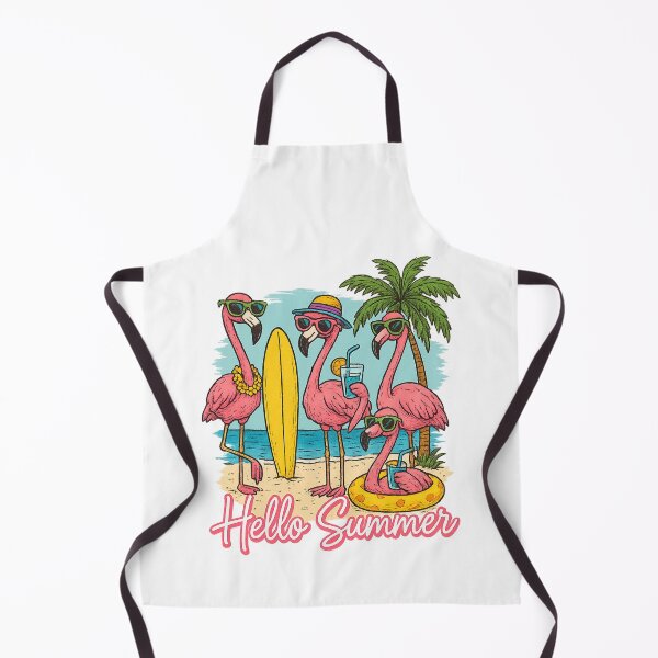 Item preview, Hello Summer Flamingo – Cute Tropical Beach Vacation Design designed and sold by MABROTH.