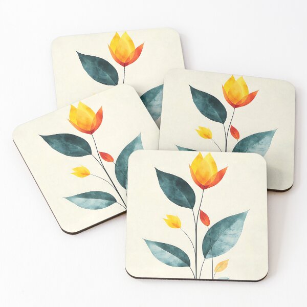 Item preview, Golden Bloom – A Touch of Nature in Teal and Tangerine designed and sold by daila70.