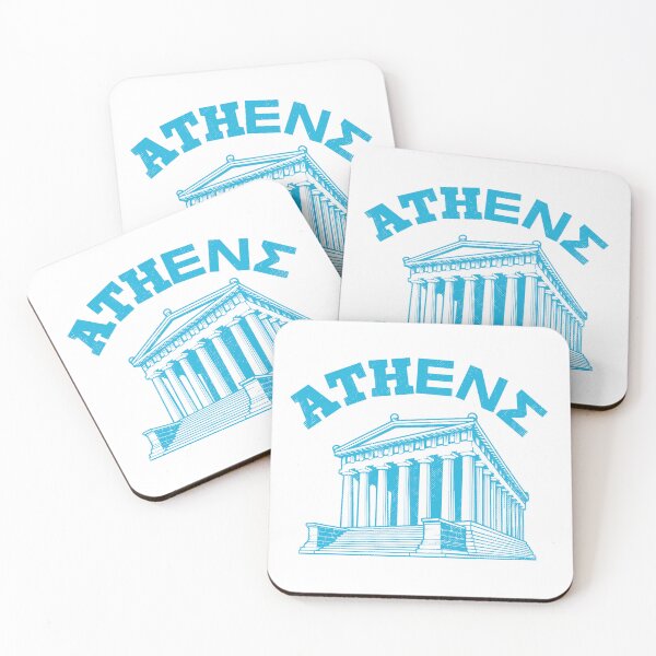 Item preview, ATHENΣ Blue Greek Temple Design designed and sold by Olive&Om.