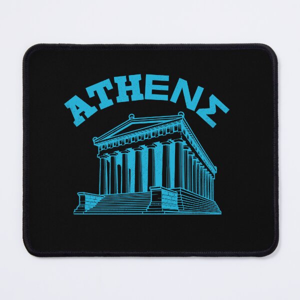 Item preview, ATHENΣ Blue Greek Temple Design designed and sold by Olive&Om.