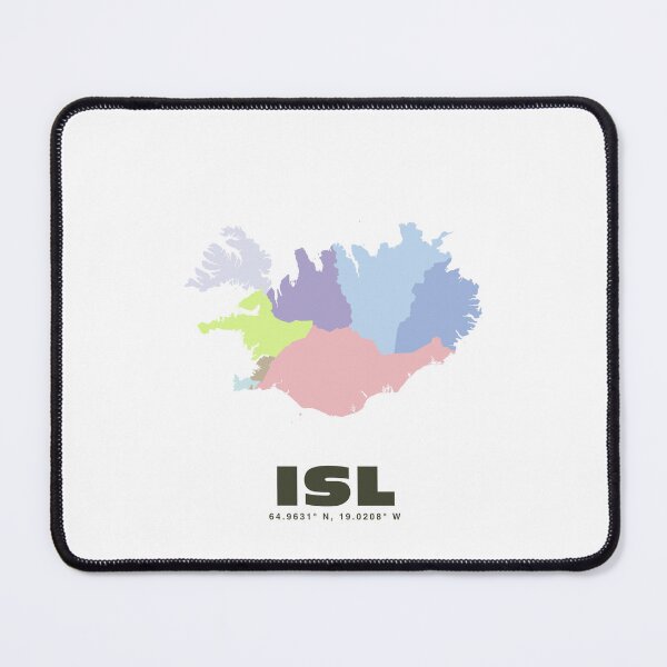 Item preview, Iceland Map - ISL ISO Code Wall Art designed and sold by CartoPrints.