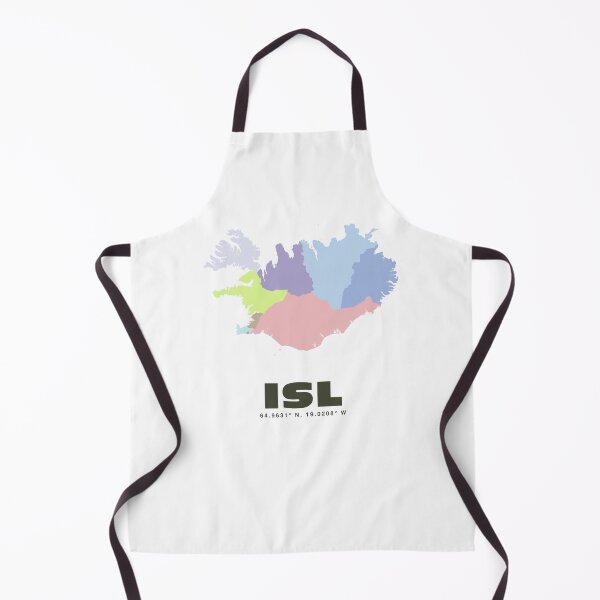 Item preview, Iceland Map - ISL ISO Code Wall Art designed and sold by CartoPrints.