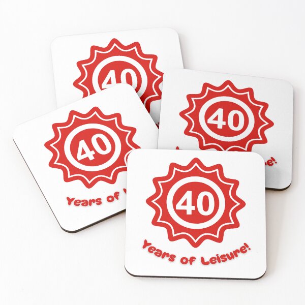 Item preview, Sarcastic 4Birthday - 40 Years of Leisure Funny Red Ornament designed and sold by GorinART.