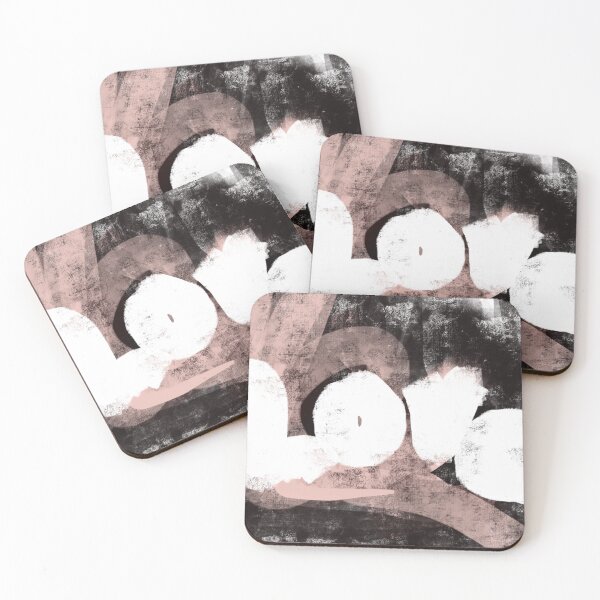 Item preview, Love Love Love abstract art in brown white beige designed and sold by Susanna Schorr.
