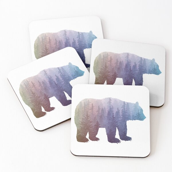 Item preview, Misty Forest Bear - colorful rainbow designed and sold by maryedenoa.