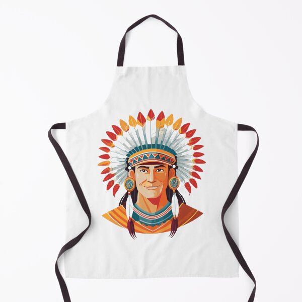 Item preview, Portrait of a Native American old Chief, adorned with a majestic feathered headdress, Indian tribal Warrior Leader designed and sold by Danler.