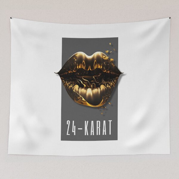Item preview, 24 Karat Golden Lips designed and sold by ShadowAndSlate.