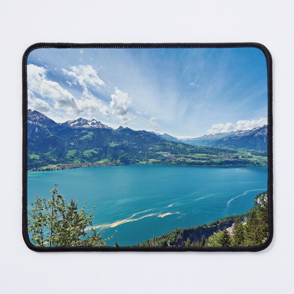 Item preview, Lake Thun with a view of the Kandertal – Swiss mountain idyll with a panoramic view designed and sold by beatbieri.ch.