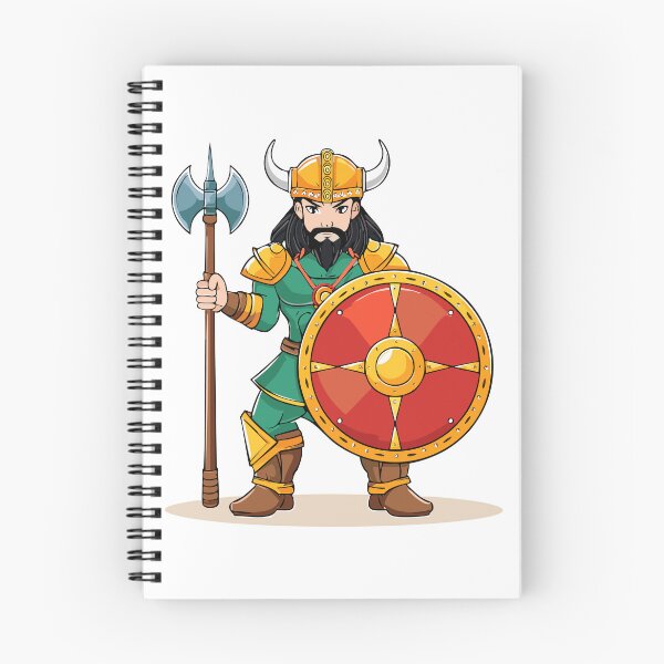 Item preview, Frowning angry Celtic warrior in a horned helmet, with shield and halberd or axe, Viking or Gallic warrior,  designed and sold by Danler.