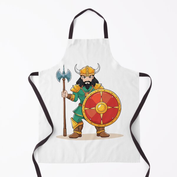 Item preview, Frowning angry Celtic warrior in a horned helmet, with shield and halberd or axe, Viking or Gallic warrior,  designed and sold by Danler.