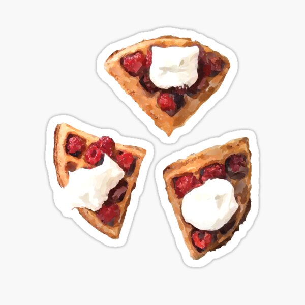 Raspberry Waffles Sticker