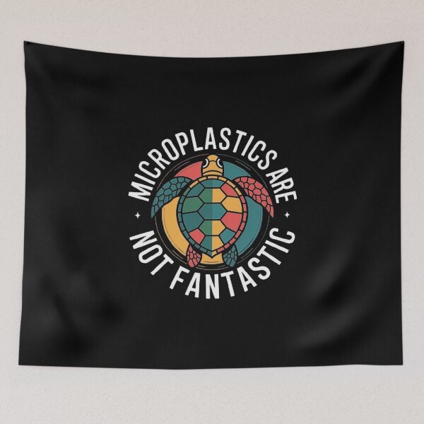 Item preview, Stop Microplastics – Colorful Sea Turtle Ocean Awareness Design designed and sold by love3617.
