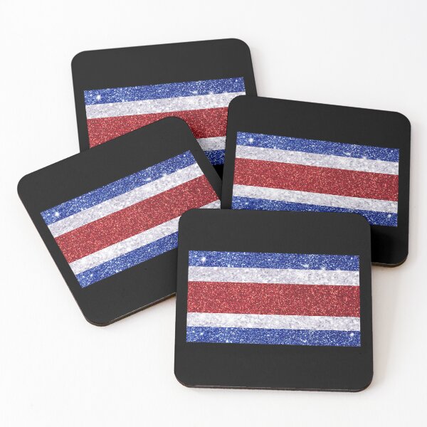 Item preview, Glitter Costa Rican Flag designed and sold by Claustronautas.