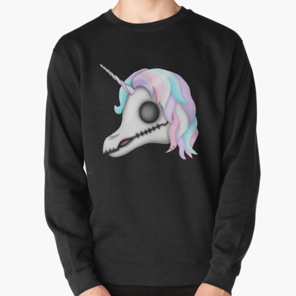 My Little Dead Unicorn | Rainbow Unicorn Skull | Black Pullover Sweatshirt