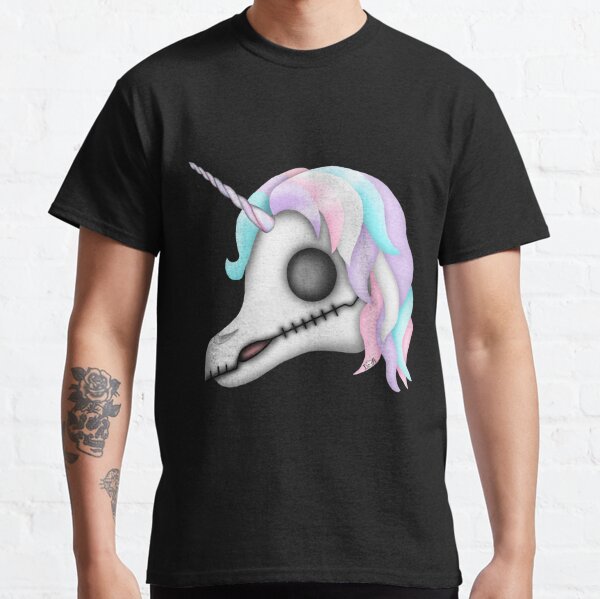 My Little Dead Unicorn | Rainbow Unicorn Skull | Black Classic T-Shirt
