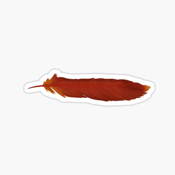 Northern Cardinal Feather Sticker