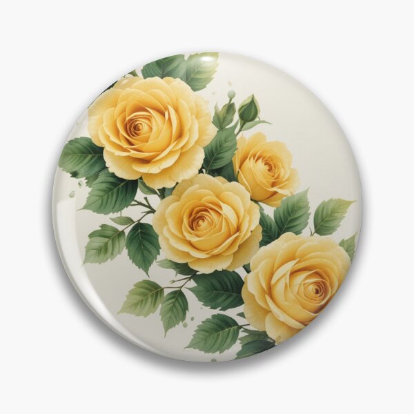 Item preview, Cascading pretty vintage yellow roses designed and sold by Anastaciaknits.