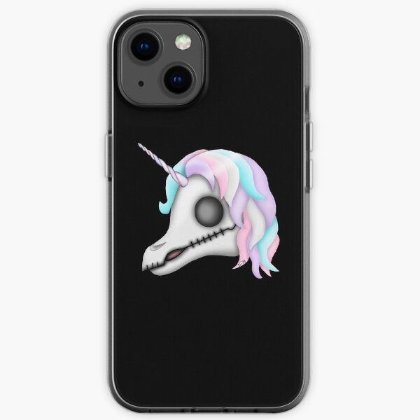 My Little Dead Unicorn | Rainbow Unicorn Skull | Black iPhone Soft Case