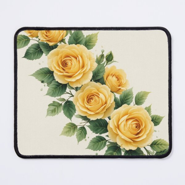 Item preview, Cascading pretty vintage yellow roses designed and sold by Anastaciaknits.