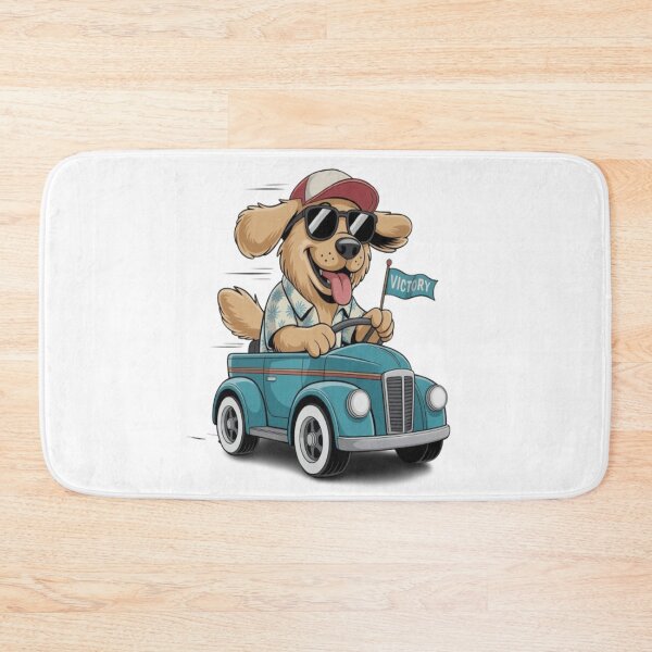 Item preview, Golden Retriever Victory Ride – Cool Dog Driving Cartoon Design designed and sold by Petpixy.