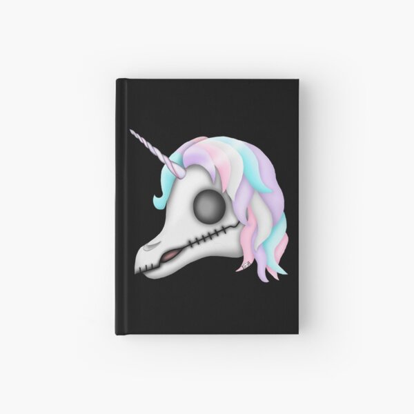 My Little Dead Unicorn | Rainbow Unicorn Skull | Black Hardcover Journal