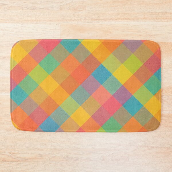 Item preview, Madras-Inspired Diagonal Plaid Seamless Pattern – Bright Summer Checkered Fabric Design designed and sold by Sunstone Print.