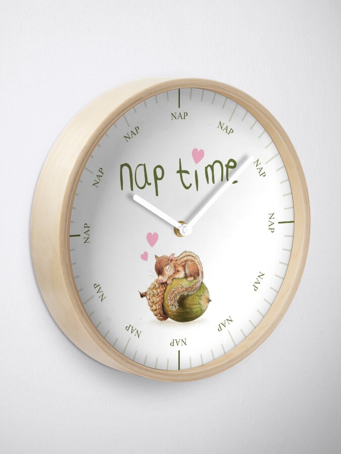 Clock, Nap time by Maria Tiqwah designed and sold by Maria Tiqwah