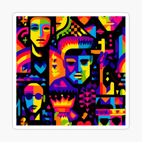 Aperçu de l'œuvre Provocation Artistique LGBTQ+ Icônes Libres créée et vendue par MidArtForge.