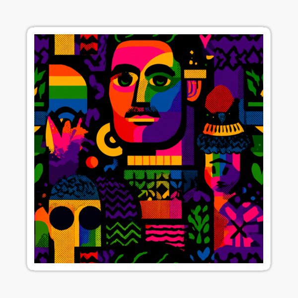 Aperçu de l'œuvre Provocation Artistique LGBTQ+ Icônes Libres créée et vendue par MidArtForge.