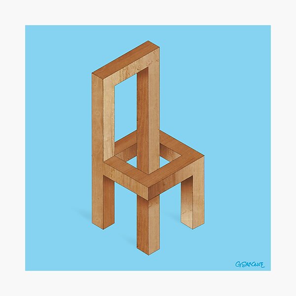 Vista previa del artículo con la obra «Fallo de montaje: La silla imposible», diseñado y vendido por Gianni A. Sarcone.
